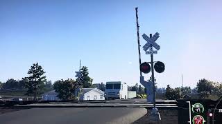 TSW5 Inbound MBTA Parmenter Rd Crossing in Grafton MA [upl. by Sigismund]