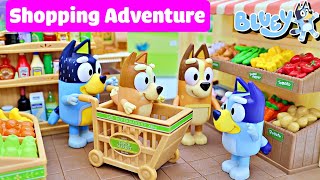 A Fun And Meaningful Grocery Shopping Adventure with BLUEY and BINGO  Pretend Play with Bluey Toys [upl. by Brasca544]