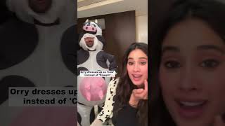 Cow instead of Cowgirl orry s halloween outfit made bestie janhvikapoor BURSTS into laughter [upl. by Sidell]