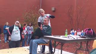 Strict barberette shaves boys head in less than 5 minutes [upl. by Sausa595]