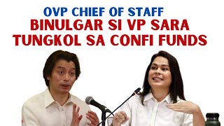 OVP CHIEF OF STAFF ON CONFI FUNDS  ITINUR0 NA SI VP SARA [upl. by Hadihsar537]