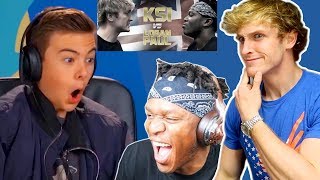 LOGAN PAUL REACTS TO KSI REACTING TO KIDS REACTING TO LOGAN PAUL VS KSI [upl. by Akenahc]