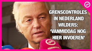 WILDERS wil GRENSCONTROLES zoals in Duitsland [upl. by Anoyk]