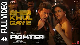 FIGHTER Sher Khul Gaye Full Video Hrithik Deepika VishalSheykhar Benny Shilpa Kumaar [upl. by Remmos]