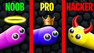 NOOB vs PRO vs HACKER in SLITHERIO [upl. by Sinnal]