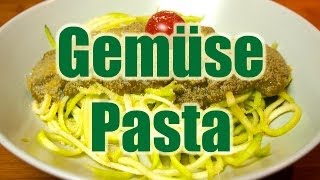 Zucchini Spaghetti  Gemüse Pasta ohne Nudeln Fettarm amp Vegan VEGAN [upl. by Stanton]