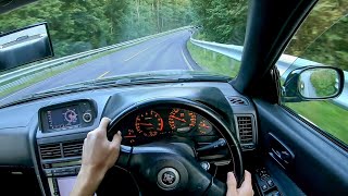 POV Drive  500HP Nissan Skyline R34 GTR Raw RB26DETT Sounds [upl. by Yrak]