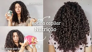 ROTINA CAPILAR de NUTRIÇÃO no meu CABELO CACHEADO produtos finalização umectação ✨ [upl. by Votaw976]