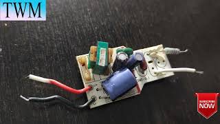 LED DRIVER REPAIR 9 WATT LOW VOLTAGE PROBLEM AND TRANSFORMER COIL PROBLEM TECHWITHMANISH1989 [upl. by Becki]