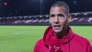 Voetballer Ramon Leeuwin van Almere City FC over verloren wedstrijd tegen Jong Ajax [upl. by Rodriguez]