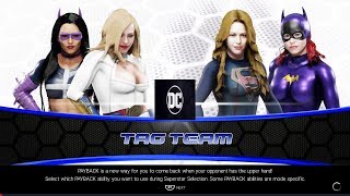 WWE 2K19 Power Girl and The Huntress vs Supergirl and Batgirl  Requested Worlds Finest Tag Match [upl. by Kingsly465]