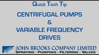 Centrifugal Pumps amp Variable Frequency Drives by John Brooks Company [upl. by Aneret]