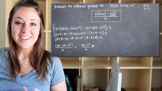 How to calculate the difference quotient KristaKingMath [upl. by Terpstra]