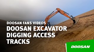 Doosan DX160 High Track – Digging access tracks [upl. by Nahtanaoj]