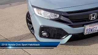 2018 Honda Civic Sport Hatchback Sacramento Elk Grove Roseville Stockton Folsom [upl. by Anilegnave]