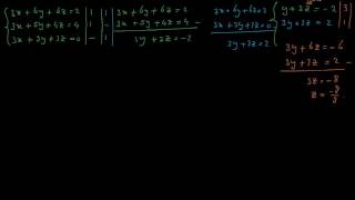 basiswiskunde oplossen stelsel 3 vergelijkingen [upl. by Ahsiekel153]