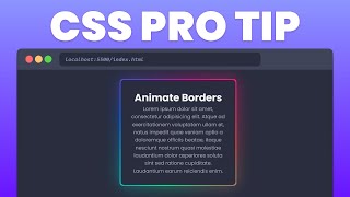 Learn CSS Border Animations in 6 Minutes [upl. by Yerrok]