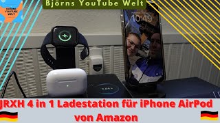 JRXH Ladestation 4 in 1 für Apple Iphone Watch Ipad iPod Android Qi Laden Endlich Ordnung Ladegeräte [upl. by Brietta]