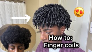 How to Get Curls with Finger Coils For Men  ALL HAIR TYPES [upl. by Eolc658]