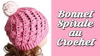 Tutoriel Bonnet Spirale au Crochet Facile  Mode [upl. by Jana689]