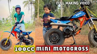 100cc Mini Dirt Bike for kids  ഹോണ്ടയുടെ കുഞ്ഞൻ V2 Full Making  Tranz Moto Hub Modifications [upl. by Nerrej449]