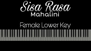 Sisa Rasa  Mahalini Karaoke Piano  Female Lower Key [upl. by Greenwood]