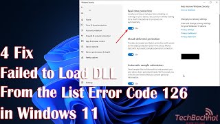 4 Fix Failed to Load DLL From the List Error Code 126 in Windows 11 [upl. by Lightman]