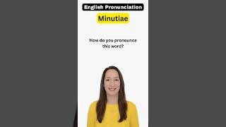 How to pronounce MINUTIAE correctly [upl. by Ennoryt]