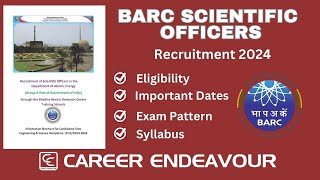 BARC Scientific Officers Recruitment 2024 [upl. by Phyllis179]