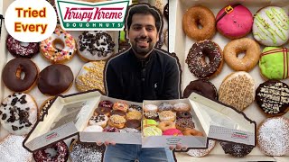 Ordered ENTIRE Krispy Kreme DONUT MENU  Tried Every Donut  Total 20 Donuts [upl. by Cindelyn659]