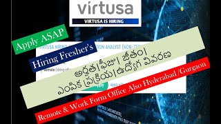 VIRTUSA CONTENT CURATION ANALYST Recruitment [upl. by Martita]