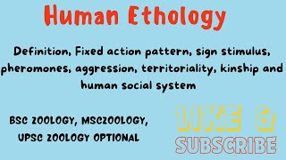 Human Ethology  notes and explanation msczoology bsczoology csirnetlifesciences [upl. by Ahtel]