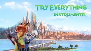 Zootopia  Try Everything  Official Instrumental  Lyrics [upl. by Garrick837]