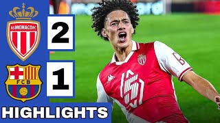 🔴AS Monaco vs Barcelona 21 Extended HIGHLIGHTS  UEFA Champions League [upl. by Cora]