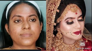 bridal Makeup tutorial  Nadias Makeover [upl. by Aicila]