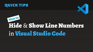 How to Hide or Show Line Numbers in Visual Studio Code [upl. by Conrado374]