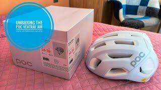 Unboxing POC ventral air MIPS helmet in Hydrogen white Matt colour [upl. by Anitreb]