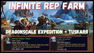 INFINITE REP Farm Guide For Tuskarr  Dragonscale Expedition  World of Warcraft Dragonflight [upl. by Einttirb]