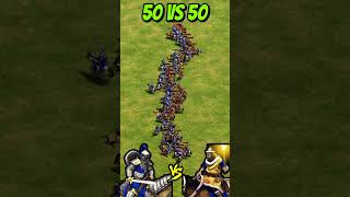 50 Elite Cataphracts vs 50 Elite Tarkans AoE2 Shorts ageofempires gaming [upl. by Orgel823]