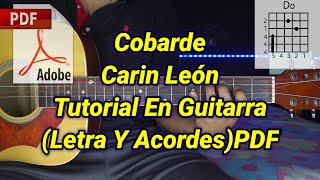 Cobarde Tutorial Carin León Acordes PDF [upl. by Akenat17]