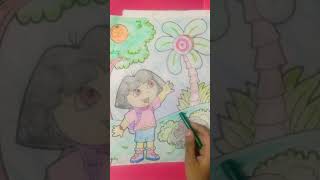 dora drawingcoloring shorts viralvideo [upl. by Fariss]