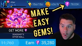 How To Make 75000 GEMS In 2 Hours NO HACKS  Injustice 2 Mobile [upl. by Nwahser866]