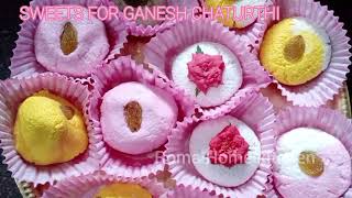 Sweets for ganesh chaturthibengali sandeshSandesh recipe [upl. by Annayat474]