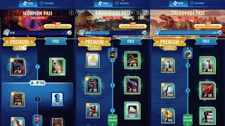 Jurassic world alive  Collection of 4 consecutive pass reward [upl. by Bennir]