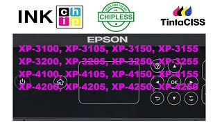 Instrucciones Inkchip Chipless xp3200 xp3250 xp3100 xp3150 xp4200 xp4250 xp 4100 xp4150 [upl. by Maryanne]