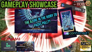 YuGiOh Master Duel Gameplay Showcase and 20 The Azure in The Ivory Packs Open PC [upl. by Constantino]