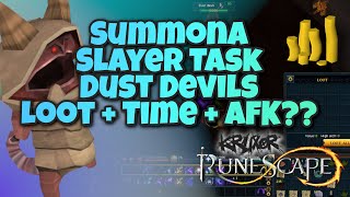 Summona Slayer Task  Dust Devils  Loot  Time  AFK Worth it  Runescape 3 [upl. by Ludmilla26]