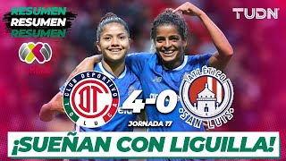 HIGHLIGHTS  Toluca 40 Atl San Luis  Liga Mx Femenil AP2024J17  TUDN [upl. by Tnecillim37]