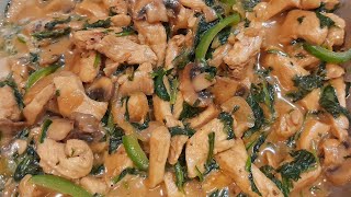 15minute Creamy Chicken Mushroom amp Spinach [upl. by Corson923]