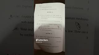 BSC 5th sem igu pyq of physical chemistry 2023 exam s2shorts igu Sheetalmathsclasses [upl. by Bonnice859]